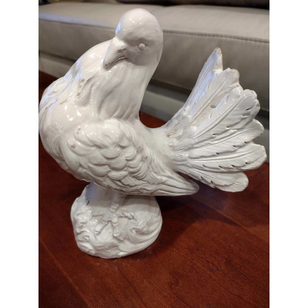 Vintage Italy Stamped Heavy Ceramic Bird Figurine